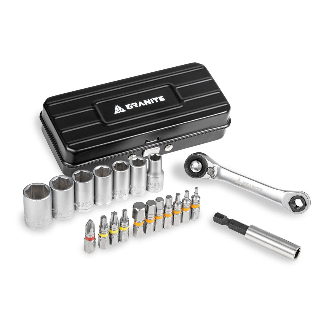 Granite Duet Hex Bit & Socket Ratchet Tool Kit | Bike Repair
