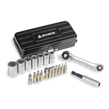 Granite Duet Hex Bit & Socket Ratchet Tool Kit | Bike Repair