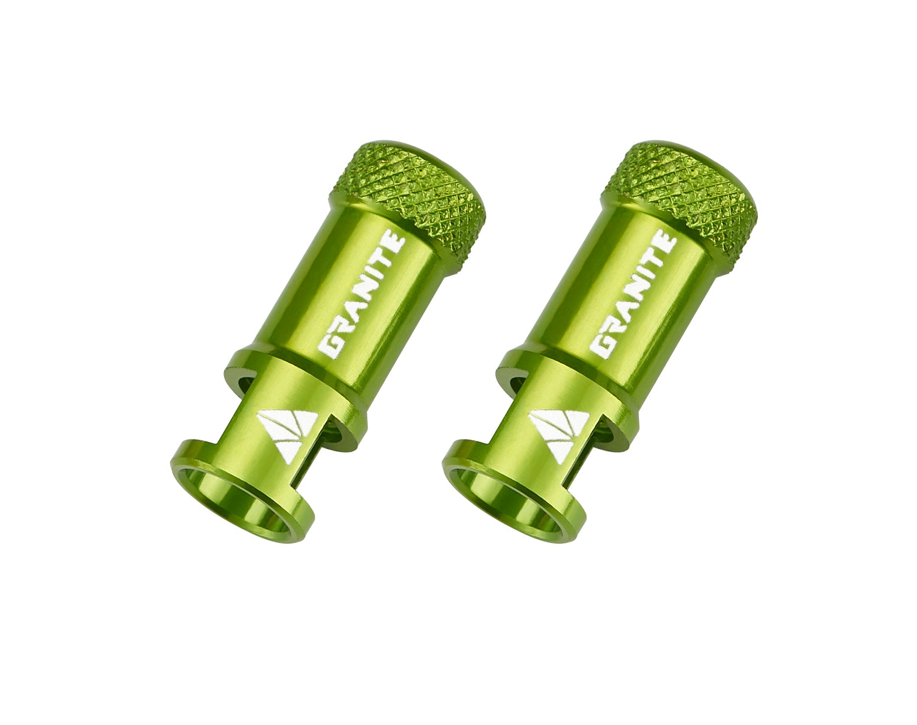 Granite Juicy Nipples Presta Valve Core Remover Caps for Bike & Bicycle, with Valve Core Removing Function - Green/Alloy