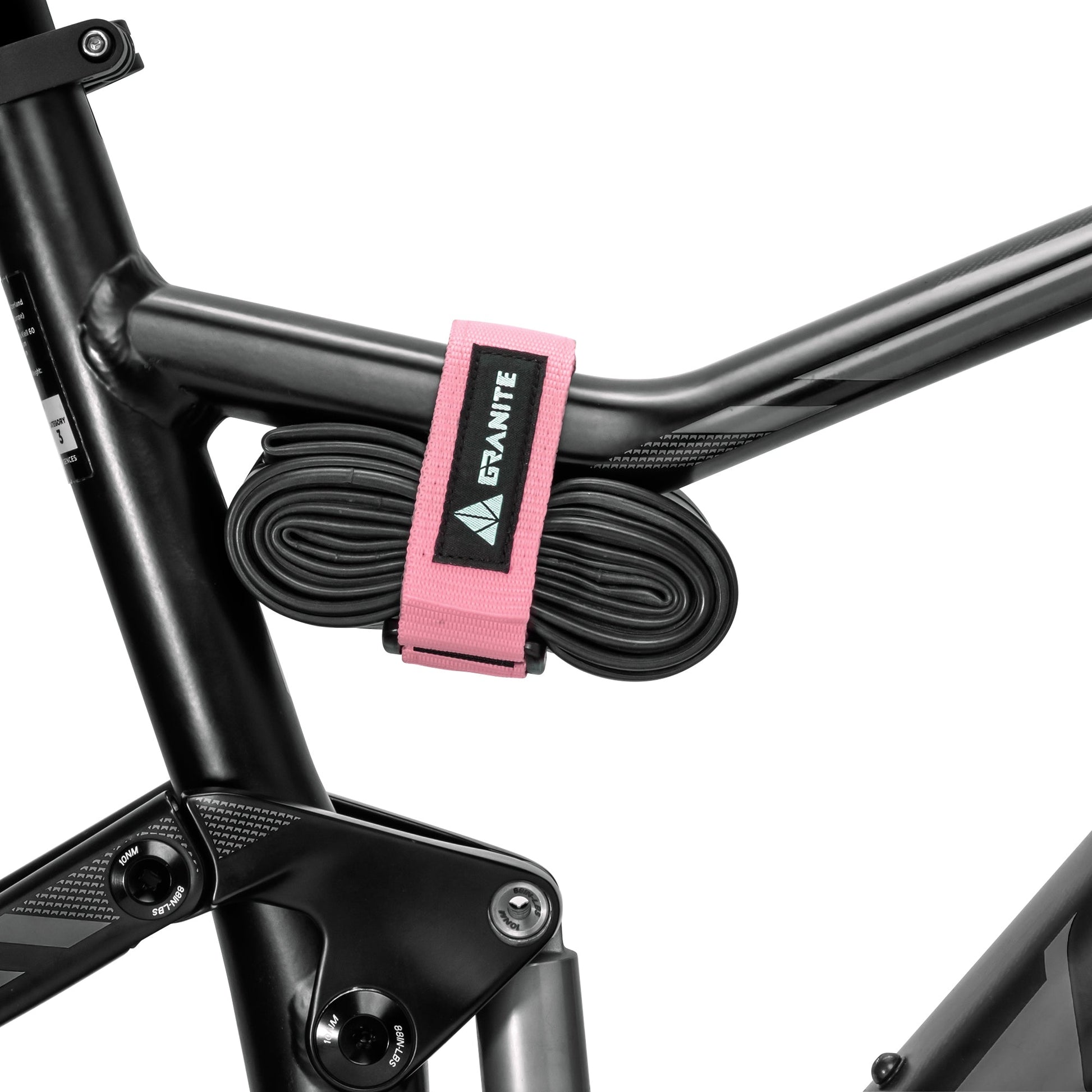 Granite Rockband Bicycle Frame Portage Strap - Mountain Bike Tube Carrier for Cycling Essentials - Pink -