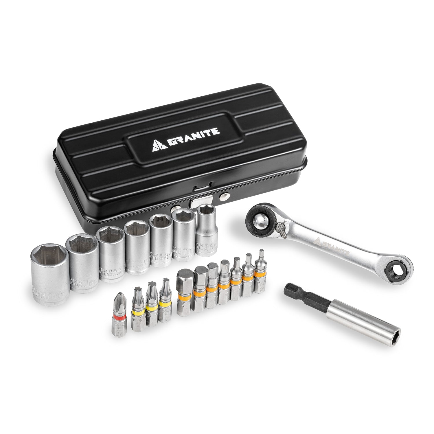 Granite Duet Hex Bit & Socket Ratchet Tool Kit | Bike Repair