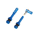 Granite Juicy Nipple Presta Valve Cap and Stem Set - Blue - 