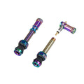 Granite Juicy Nipple Presta Valve Cap and Stem Set - Oil Slick - 