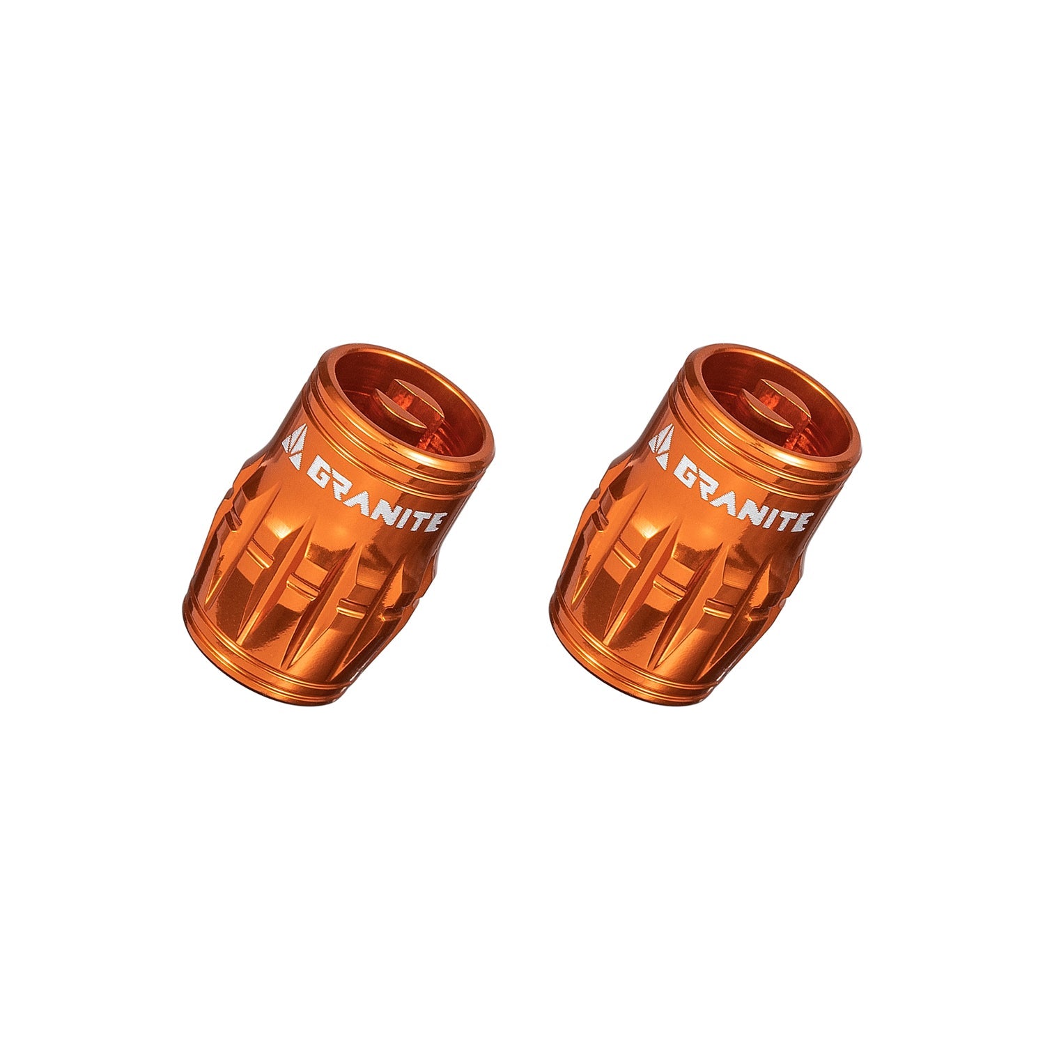 Granite Juicy Nipple Schrader Valve Cap with Valve Core Removing Function - Orange - 2 - piece - 