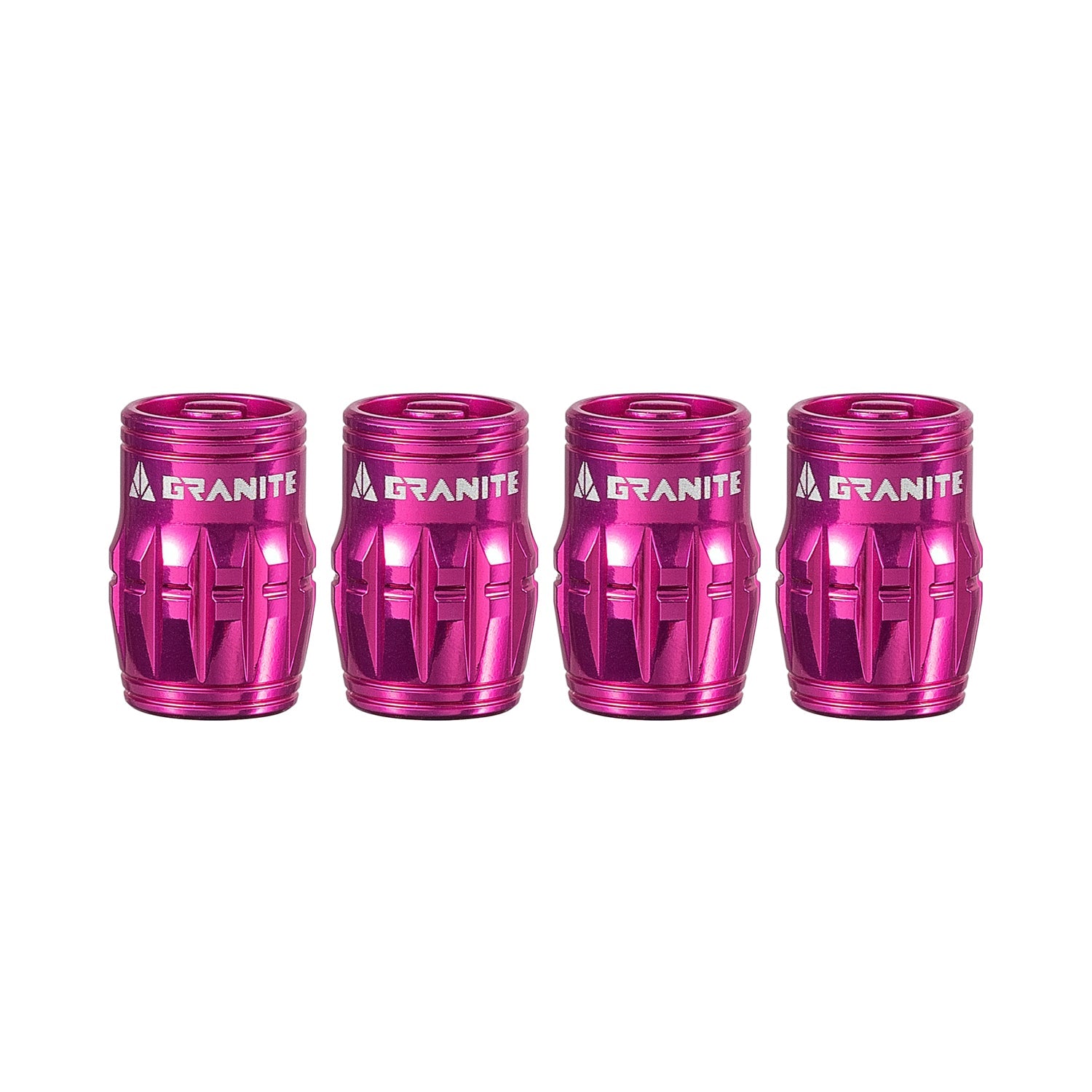 Granite Juicy Nipple Schrader Valve Cap with Valve Core Removing Function - Pink - 4 - piece - 