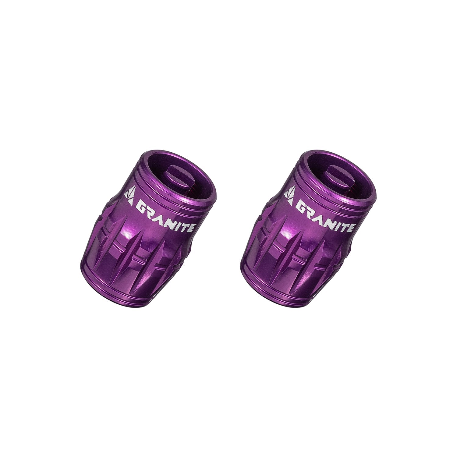 Granite Juicy Nipple Schrader Valve Cap with Valve Core Removing Function - Purple - 2 - piece - 