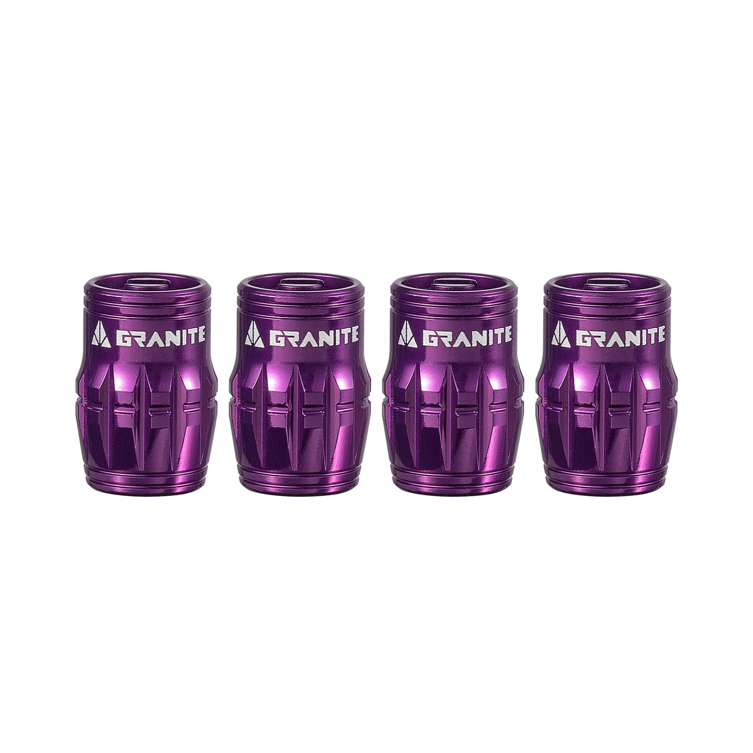 Granite Juicy Nipple Schrader Valve Cap with Valve Core Removing Function - Purple - 4 - piece