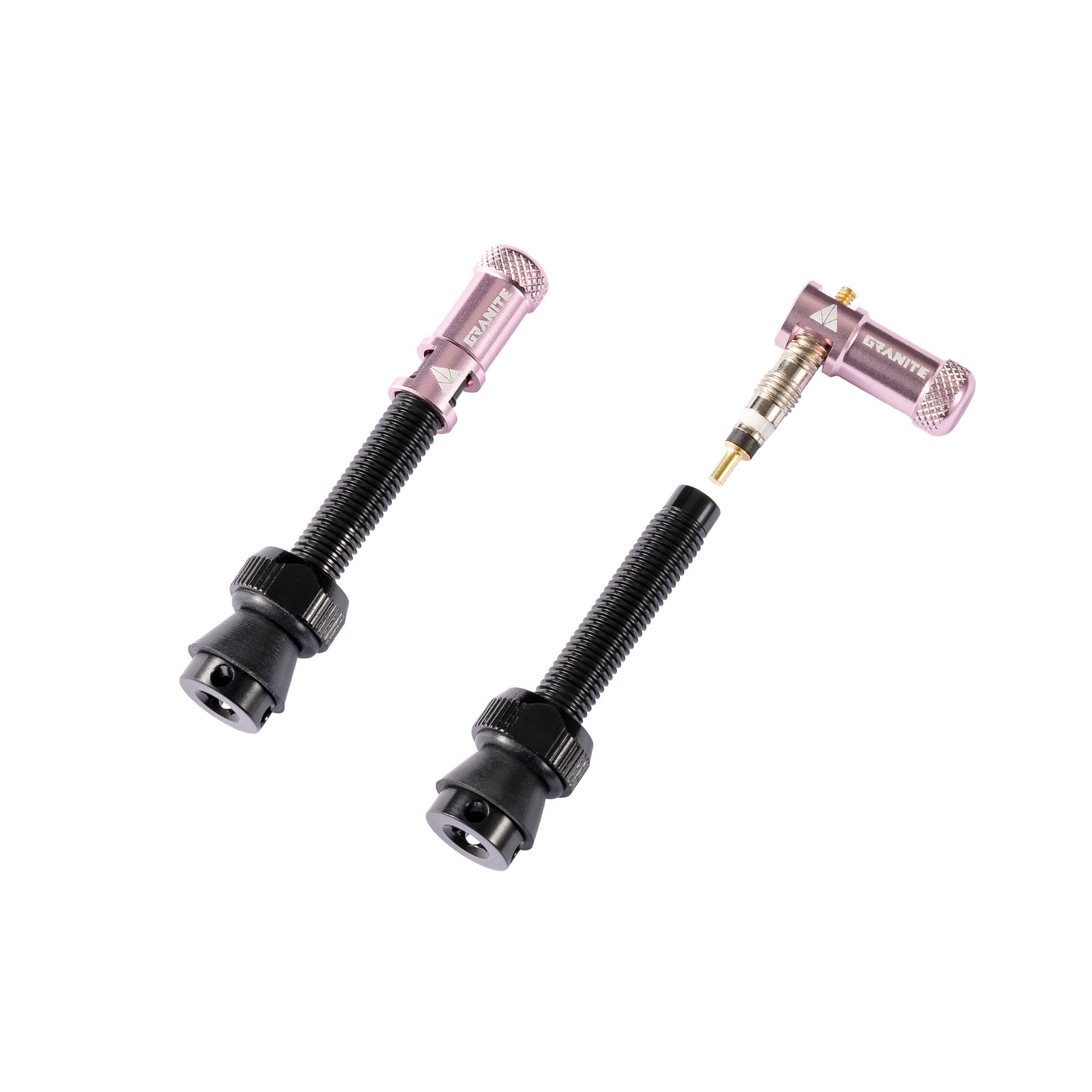 Granite Juicy Nipple Valve Cap and Presta Valve Stem Set - Oil Slick - 