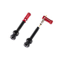 Granite Juicy Nipple Valve Cap and Presta Valve Stem Set - Red - 