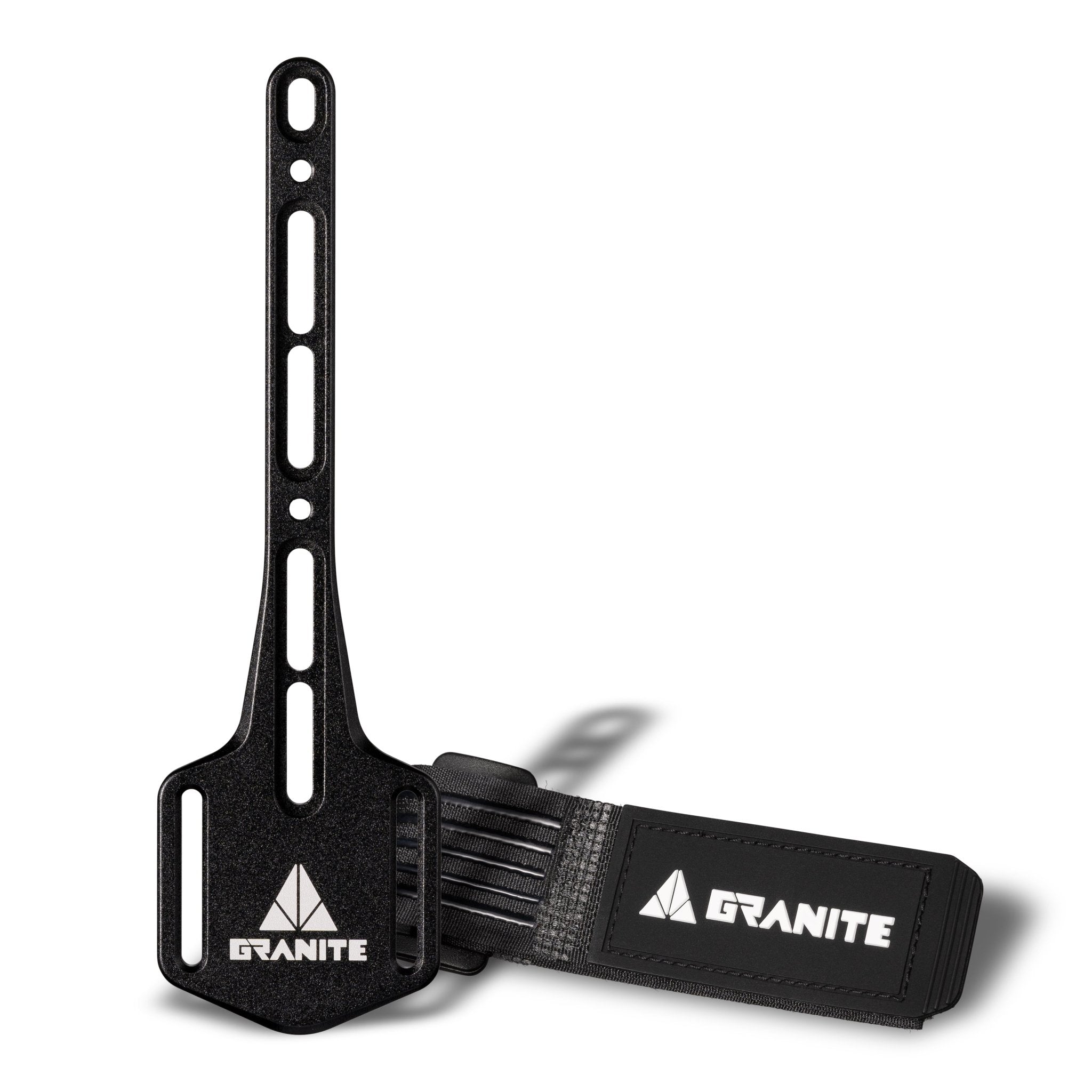Granite Portaledge XE Strap Mount with tube attached to a bike bottle-bosses. | Bike & MTB Gear Storage - Black -