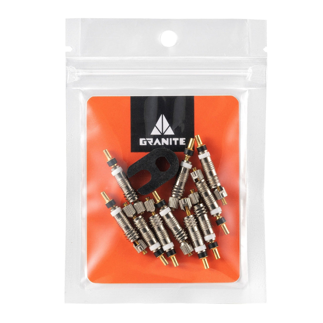 Granite Presta Valve Core Pack (10 pc) in package