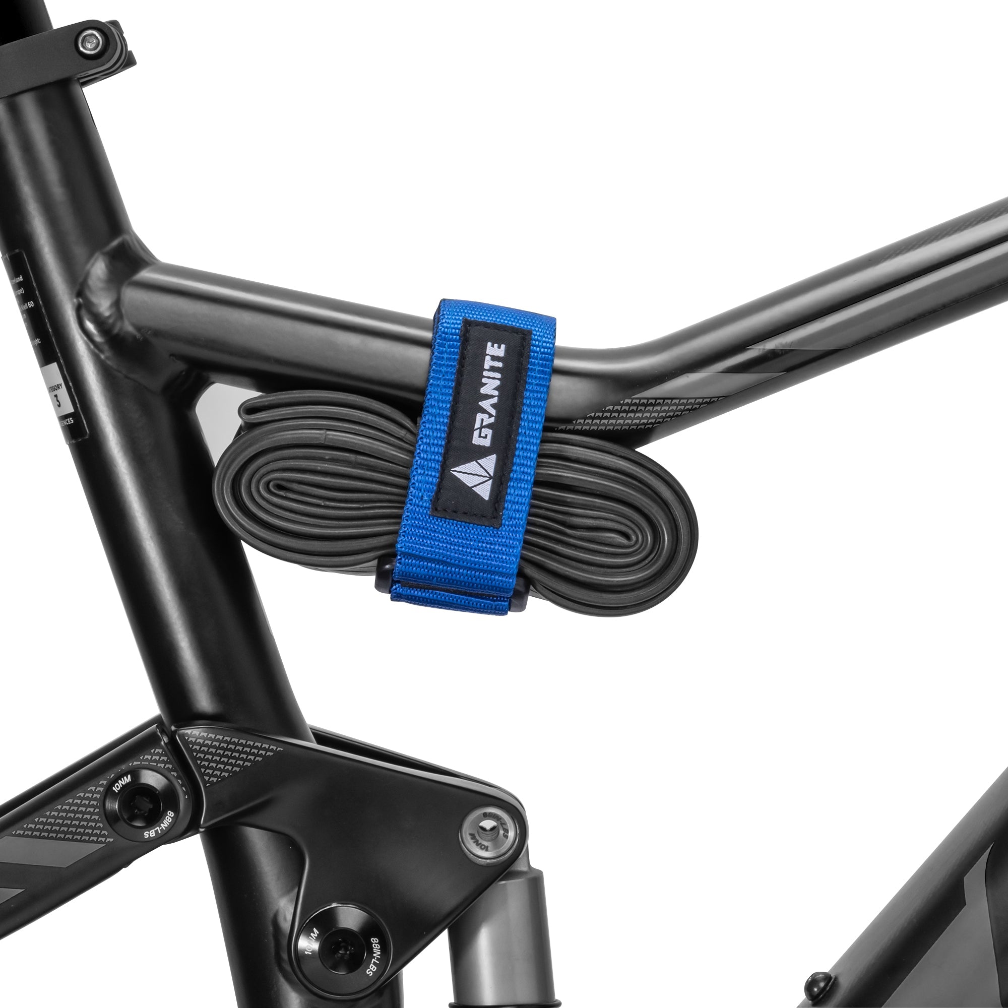 Granite Rockband Bicycle Frame Portage Strap - Mountain Bike Tube Carrier for Cycling Essentials - Blue -