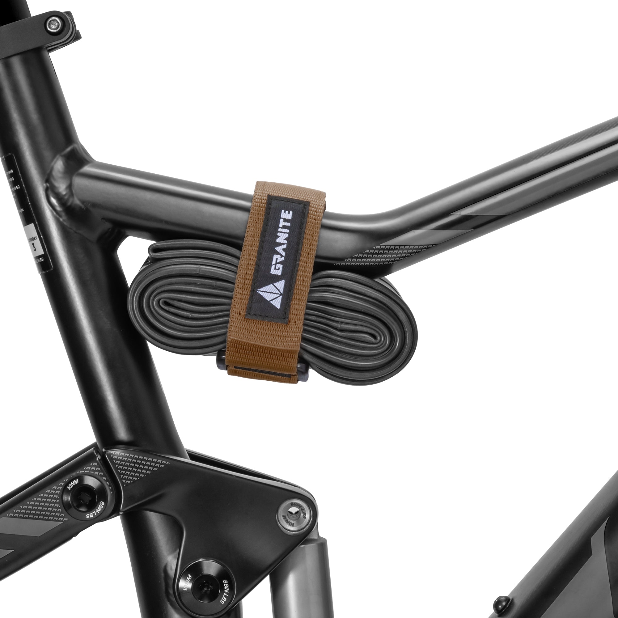 Granite Rockband Bicycle Frame Portage Strap - Mountain Bike Tube Carrier for Cycling Essentials - Brown -