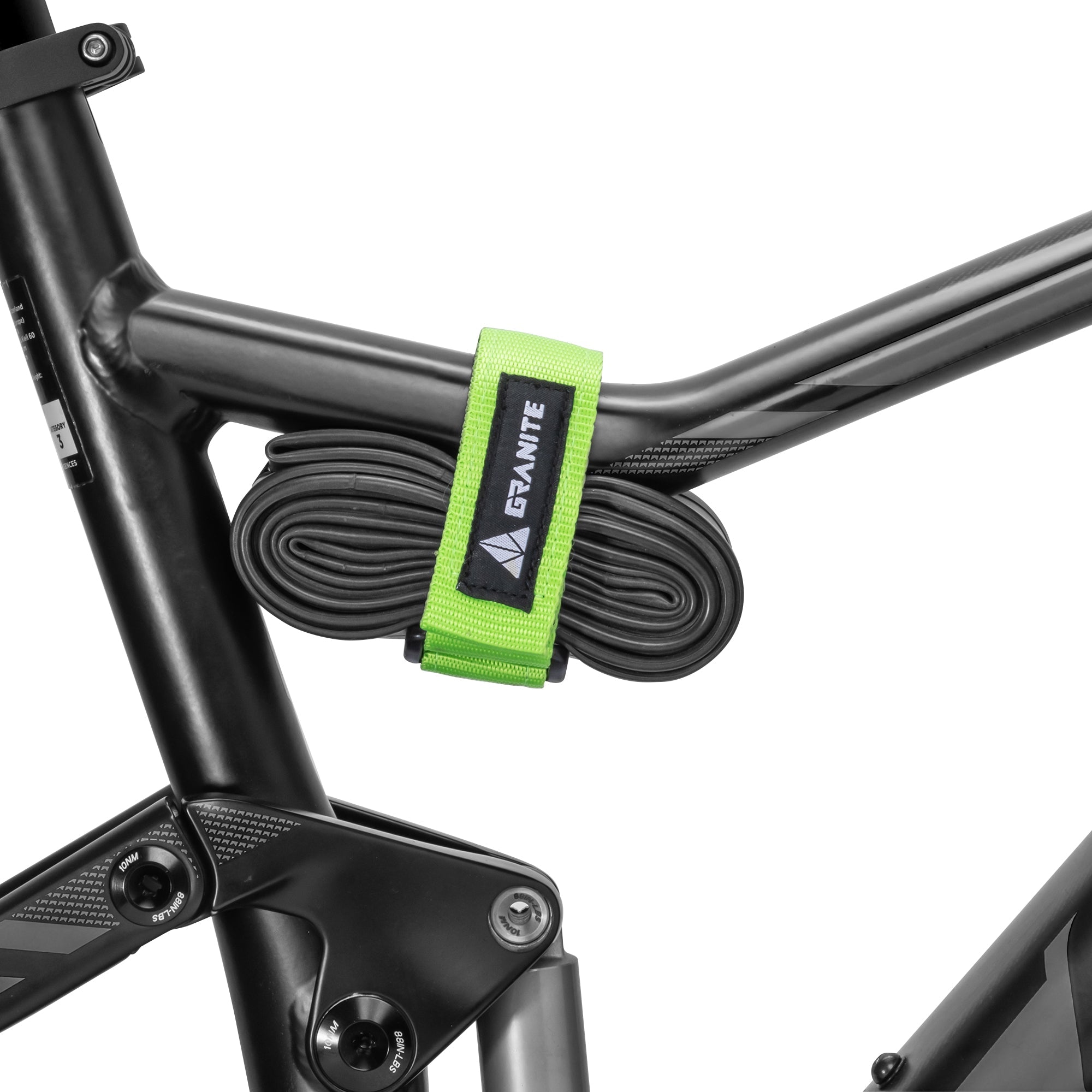 Granite Rockband Bicycle Frame Portage Strap - Mountain Bike Tube Carrier for Cycling Essentials - Green -
