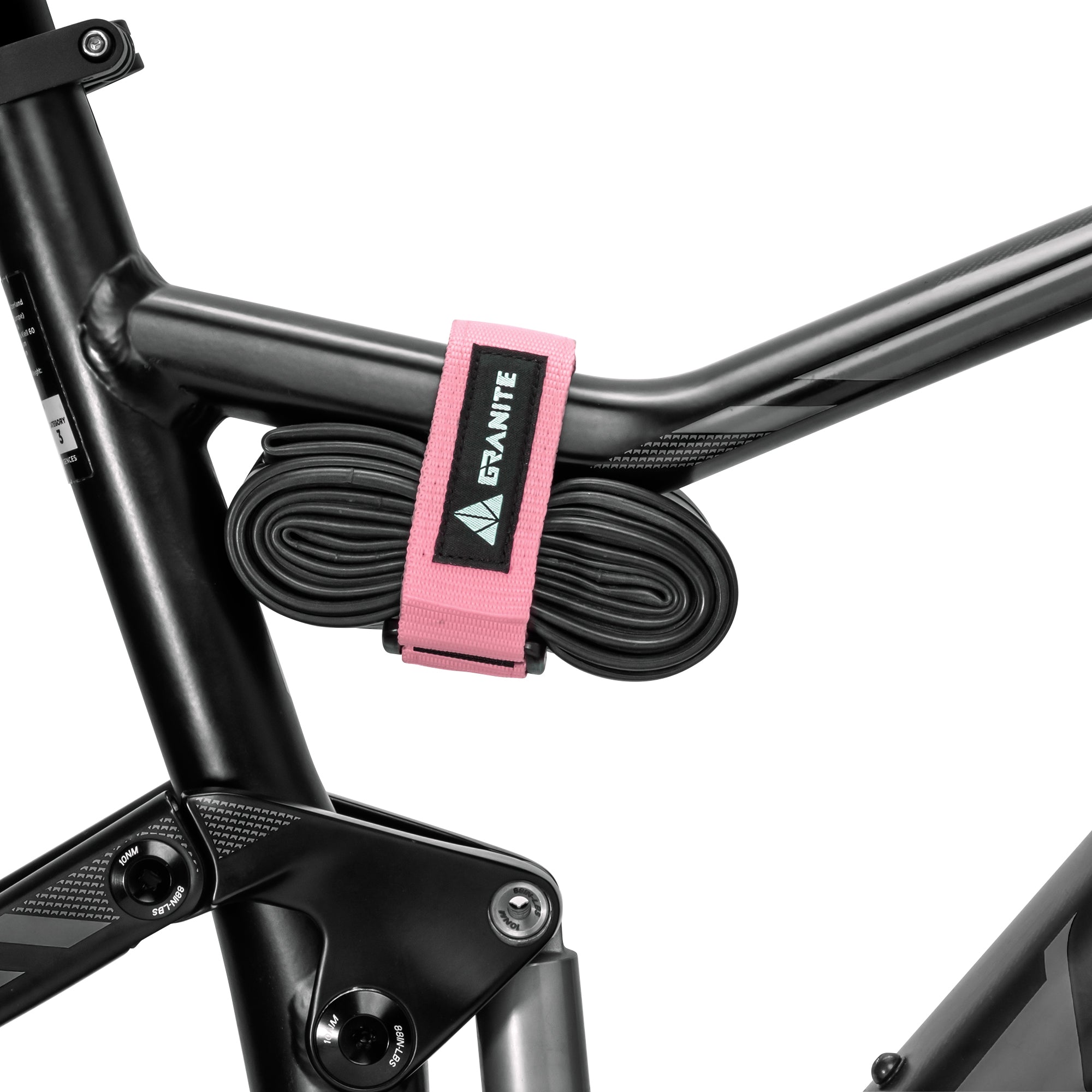 Granite Rockband Bicycle Frame Portage Strap - Mountain Bike Tube Carrier for Cycling Essentials - Pink -