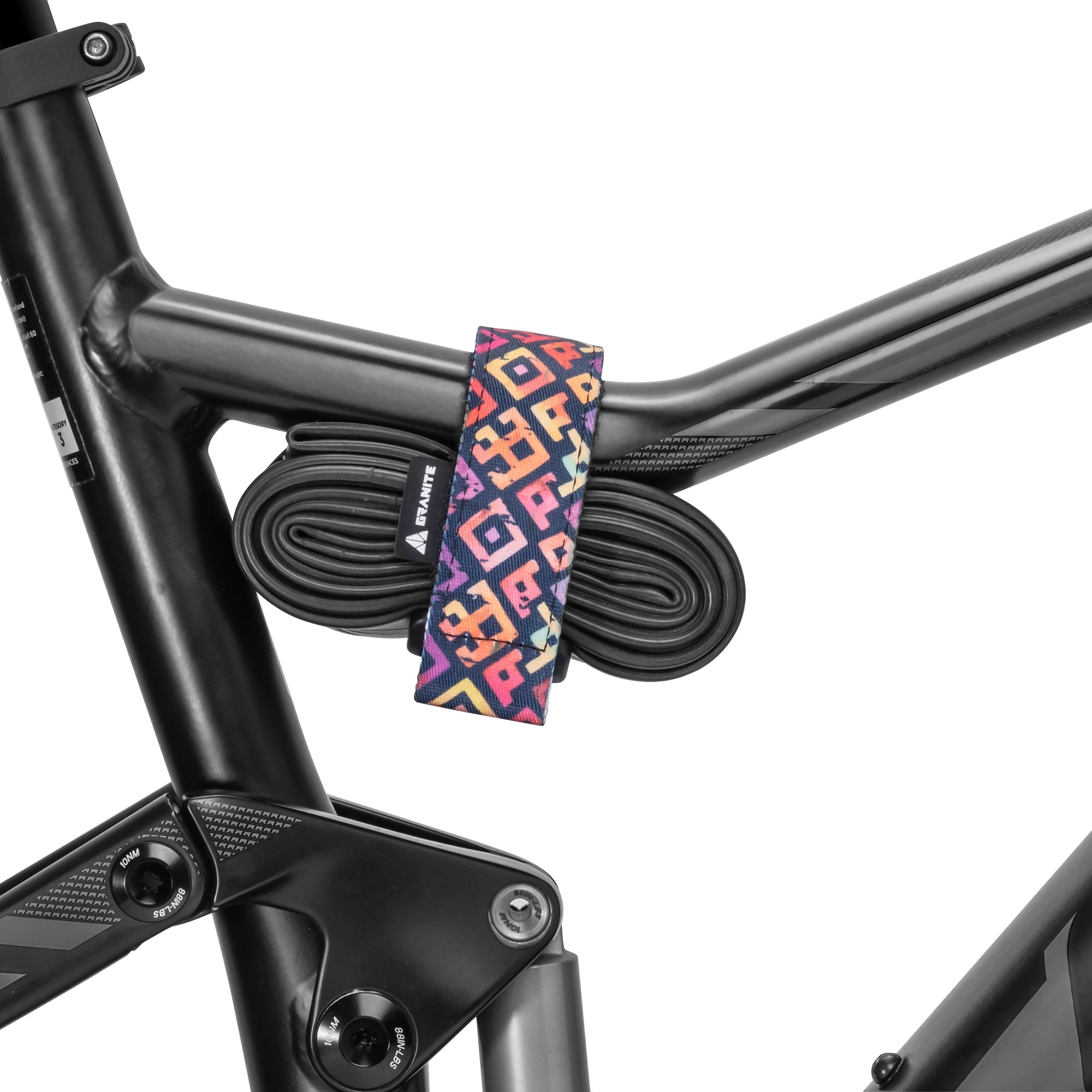Granite Rockband+ Bicycle Frame Portage Strap – Mountain Bike Tube Carrier for Cycling Essentials - Square Tile -