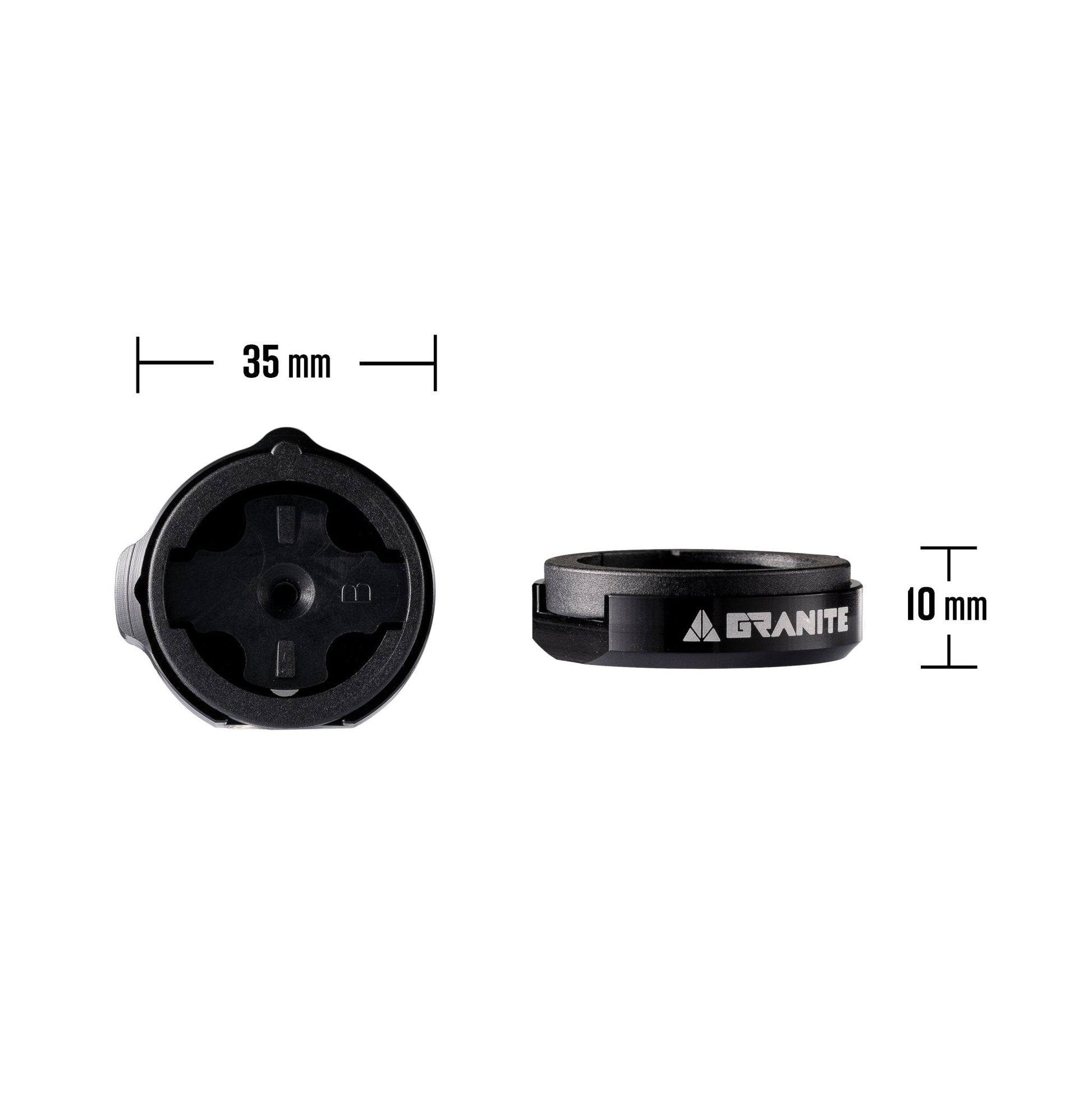 Scope Mount for SWAT Conceal Carry Tool dimensions: 35mm diameter and 10mm height, compatible with Garmin, Wahoo, and Bryton.