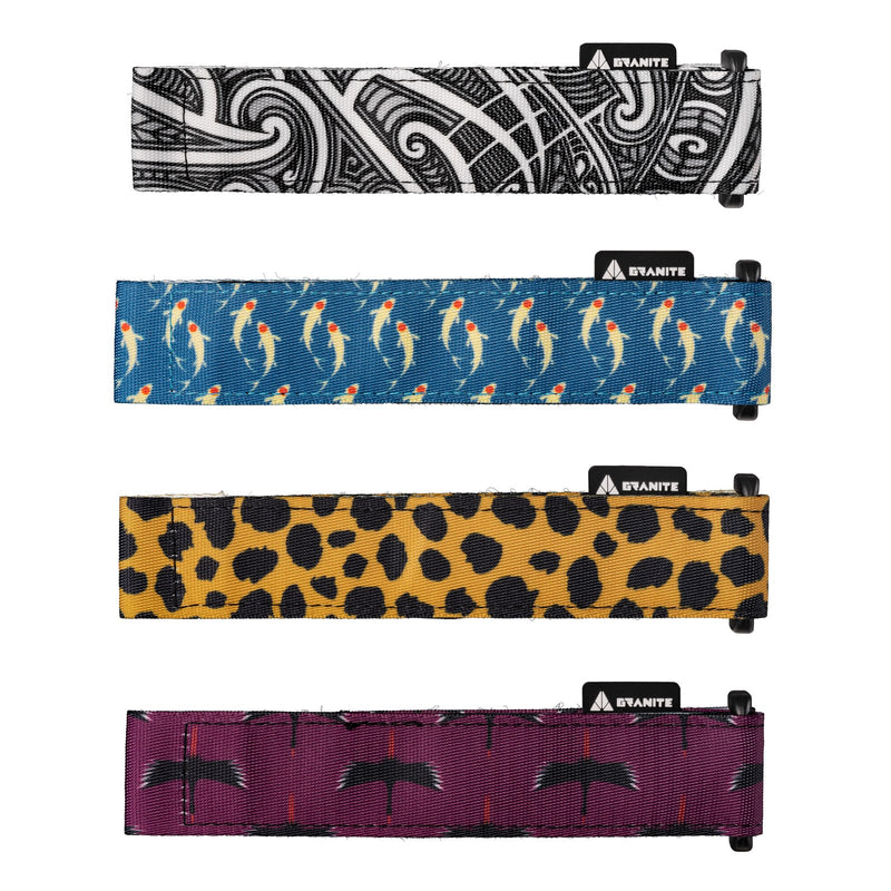Eight printed patterns